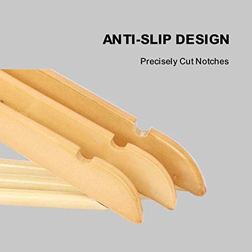 Lotus Wooden Hangers, Solid Wood Shirt Hangers, Dress Coat Jacket Clothes Hangers, With Extra Smooth Finish, 360 Degree 