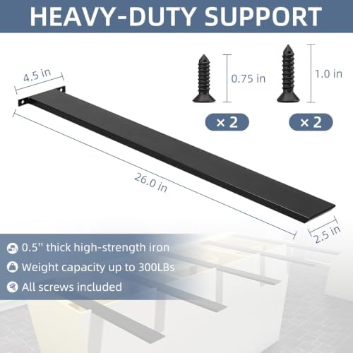 Hidden Island Countertop Support Bracket, Solid Heavy Duty Floating Shelf Bracket Straight Bracket for Granite/Wood/Conc