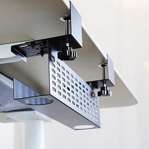 AEONS Under Desk Cable Management Tray Wire Cord Organizer Removable C Clamp Mount No Drill Computer Cord Raceway and Mo