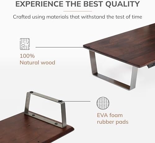 Anji Mountain Monitor Stand for Desk - Desktop Organizer & Laptop Riser, Ergonomic Monitor Riser, Space-Saving, Durable,