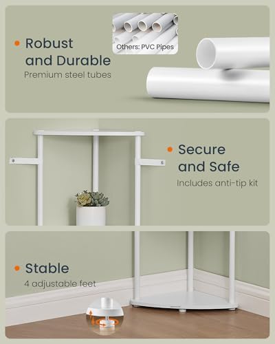 SONGMICS HOME 5-Tier Corner Shelf, Toolless Assembly