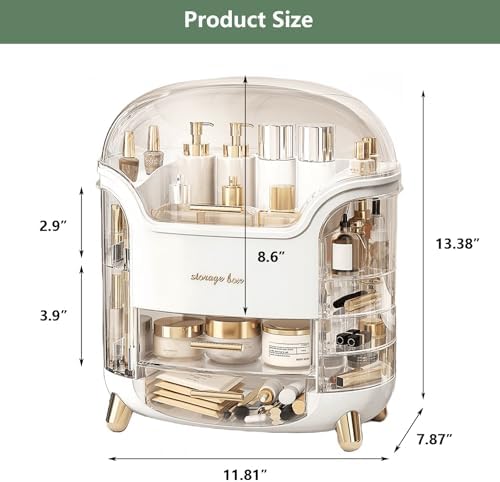 Omeily Makeup Organizer Countertop Vanity Cosmetic Skincares Organizer