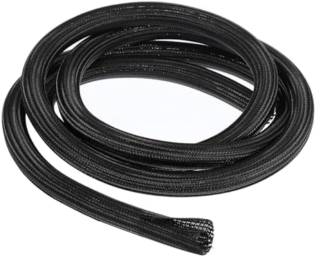 uxcell 10 Ft - 1 Inch Split Sleeving, Braided Cable Sleeving, PET Cable Management Wire Sleeve Cord Protector, Wire Wrap