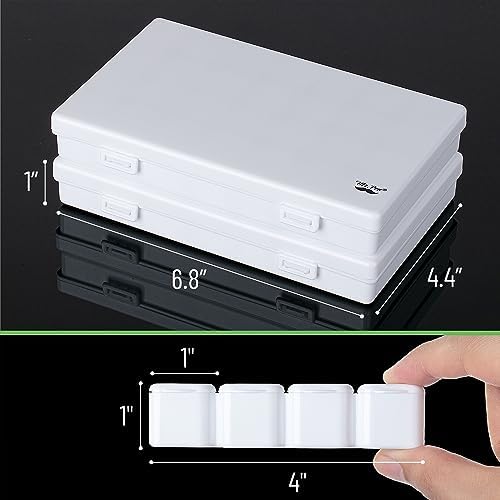 Mr. Pen- Bead Storage Containers, 28 Grids, 2 Pack, White