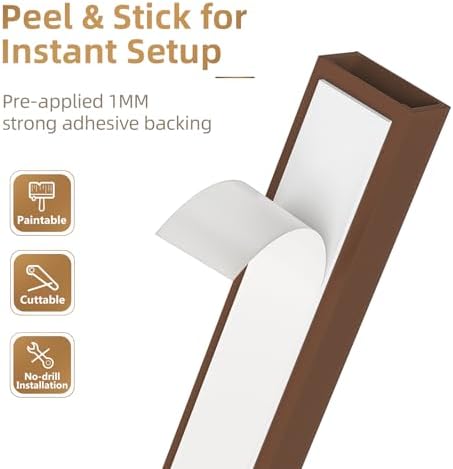 Delamu Cord Hider, 85in Cord Covers for Wires on Wall, One-Cord Cable Hider, Self-Adhesive Wire Hiders Wire Covers for T