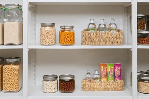 Kriitools Scalloped Toilet Paper Storage Basket for Over Toilet Shelf
