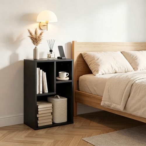 VECELO Cubby Storage Organizer Bookcase, Open Cube Display Shelf Cabinet, Freestanding Multicompartment Bookshelf for De