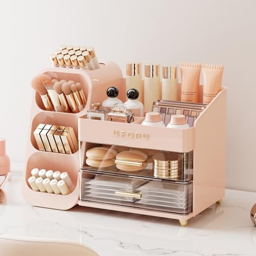 UFORU Makeup Organizer Countertop with Brush Holder for Vanity Bathroom