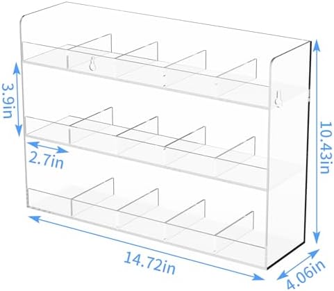 Acrylic Tea Bag Organizer, 3 Layers Tea Bag Holder for Tea Packets, Wall Mount Display Tea Caddy for Countertop or Cabin