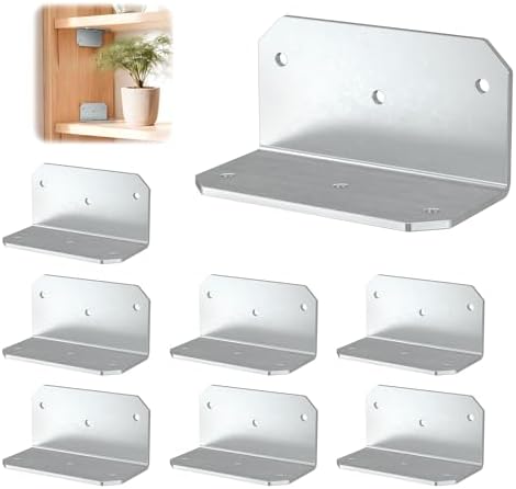 4"x2"x2" Corner Brackets for Wood, 200LB, Galvanized 8 Pack
