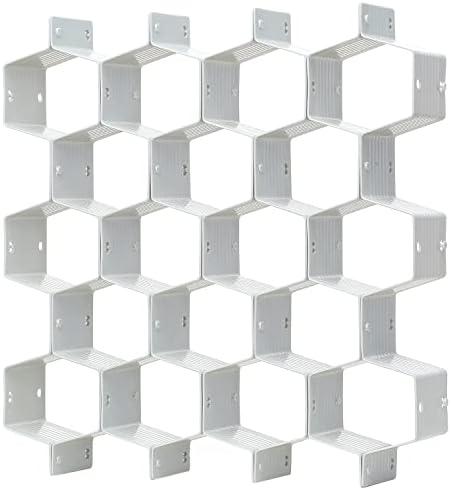 Honeycomb Separator Adjustable Drawer Organizer Divider for Underwear Belt-Scarf Socks Organizer (Grey)