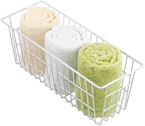 iPEGTOP Freezer Baskets, Set of 4 Farmhouse Metal Wire Basket Freezer Storage Wire Baskets Organizer Wire Storage Basket