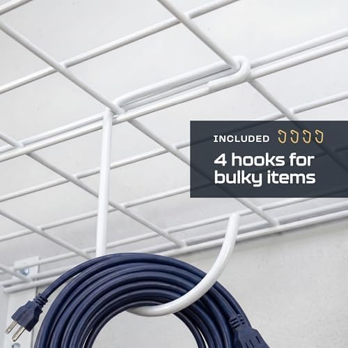 MonsterRax 24x48 White Garage Wall Shelf 2-Pack, 500lb, White