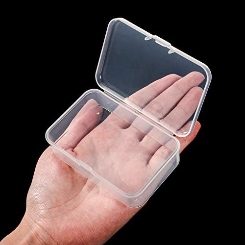 Jetec 6 Pieces Small Clear Plastic Storage Box, 3.3 x 2.1 x 1 Inch