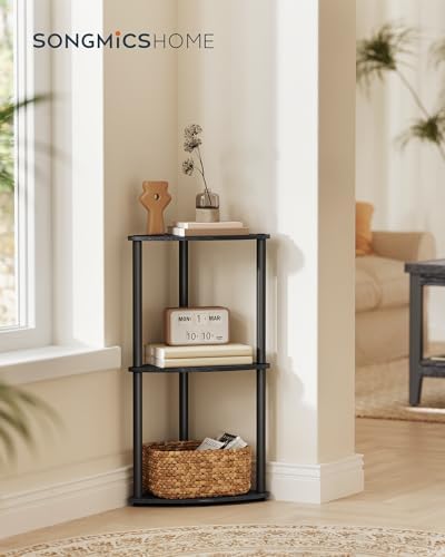 SONGMICS HOME 3-Tier Corner Shelf, Toolless Assembly