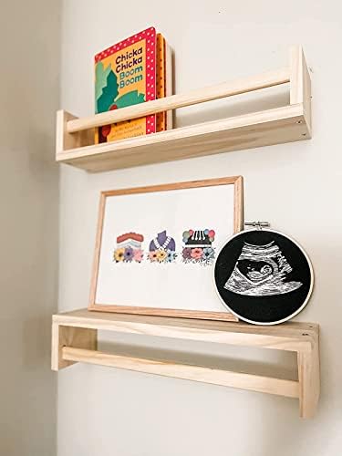 Gneric Floating Shelves for Wall, Burlywood Nursery Book Shelves, 15.7 inch Kids Bookshelf, Wall Shelves for Living Room