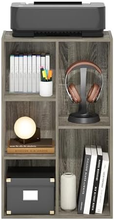 Furinno LUDER Book Shelf, 5-Cube Bookshelf, Reversible Bookcase, 9.4 x 19.5 x 31.5, Easy Assembly, for Living Room, Bedr