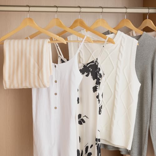 GRANNY SAYS Clothes Hangers for Closet, 20 Pack Wood Hangers, Heavy Duty Wooden Hangers for Coats, Suits, Pants, Natural