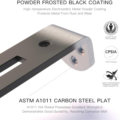 6 Pack 6 Inch Shelf Brackets, 1/5" Thick Heavy Duty Floating Shelf Bracket