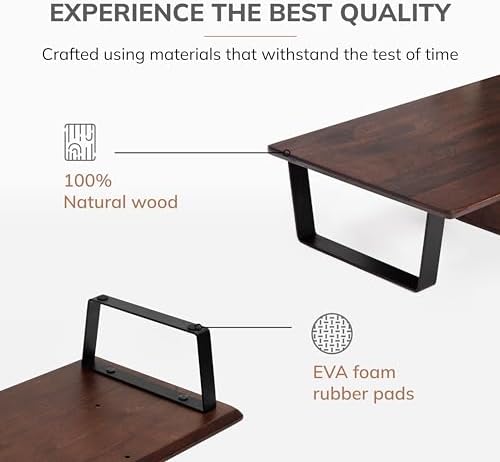 Anji Mountain Monitor Stand for Desk - Desktop Organizer & Laptop Riser, Ergonomic Monitor Riser, Space-Saving, Durable,