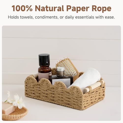 StorageWorks Toilet Paper Storage Baskets, Wicker Baskets for Organizing