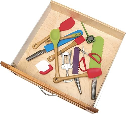 Lipper International Bamboo Wood Custom Fit Adjustable Kitchen Drawer Dividers, Set of 2 (Pack of 2)