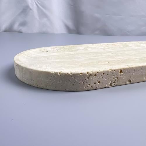 Natural Travertine Tray (Oval Beige)