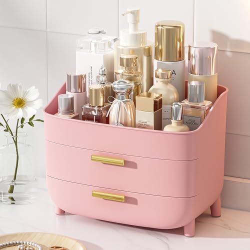 Vtopmart 3-Tier Skincare Makeup Organizer, Pink