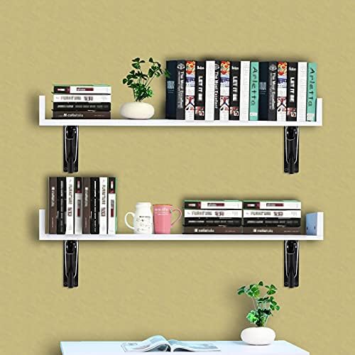 Sumnacon 2 Pcs 14 Inch Folding Shelf Brackets Metal Table Shelf Hinges
