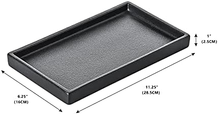 Ceramic Makeup Tray Redelaenor, Black Bathroom Accessories Holder for Kitchen Sink Organizer and Home Decorative Tray Re