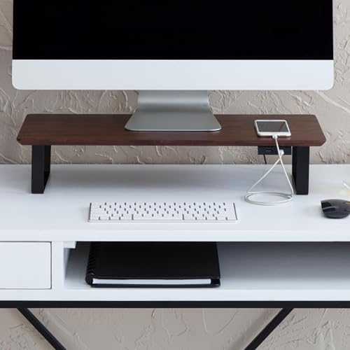 Anji Mountain Monitor Stand for Desk - Desktop Organizer & Laptop Riser, Ergonomic Monitor Riser, Space-Saving, Durable,