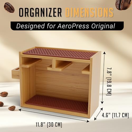 Organizer for AeroPress, Coffee Caddy Stand & Accessory Holder - Original