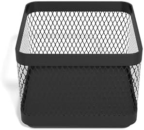 TRU RED Small Stackable Wire Mesh Accessory Holder, Matte Black, 3-Pk