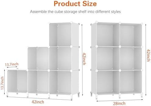 Stackable Closet Organizers and Storage 6 Cube Storage Organizer Closet Organizer for Bathroom Closet Storage for Wardro