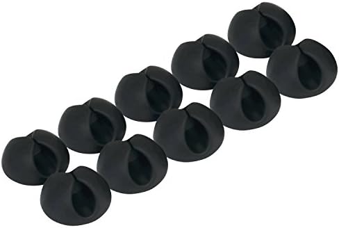 ROK Hardware Multipurpose Silicone Cable Clip Grip Wire Cord Type USB Desk Wall Desktop Organizer Charger Holder (10 Pac