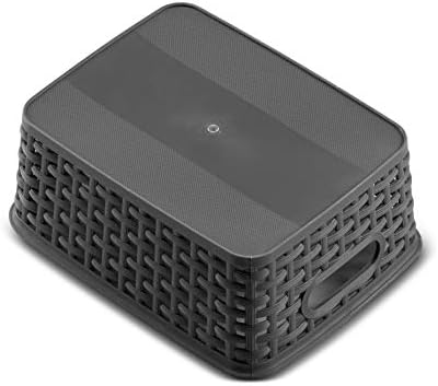 Set of 6 Plastic Storage Baskets - Small Pantry Organizer Basket Bins - Household Organizers with Cutout Handles for Kit