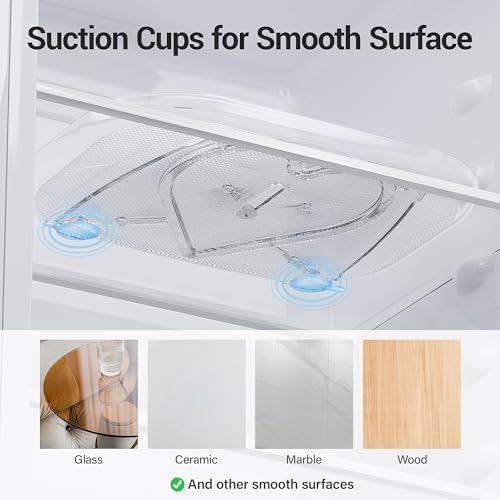LAMU Lazy Susan Organizer Turntable 15.67''x11.7'' for Refrigerator Organizers and Storage, Fridge Organizer, Condiment 