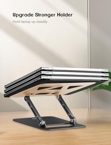 Aoviho Adjustable Laptop Stand for Desk,Portable Laptop Stand Holder and Riser,Foldable Aluminum Notebook Computer Stand