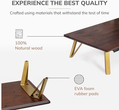 Anji Mountain Monitor Stand for Desk - Desktop Organizer & Laptop Riser, Ergonomic Monitor Riser, Space-Saving, Durable,