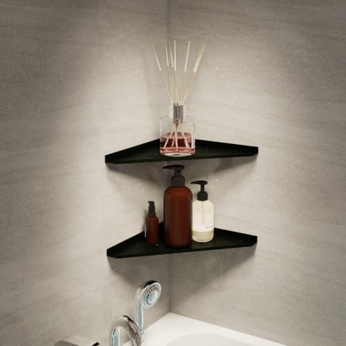 Corner Shelf, 3.0mm Aluminum Alloy Corner Shelf Wall Mounted, for Bathrooms,Offices, Bedrooms,Kitchens,Dorm Rooms and Li