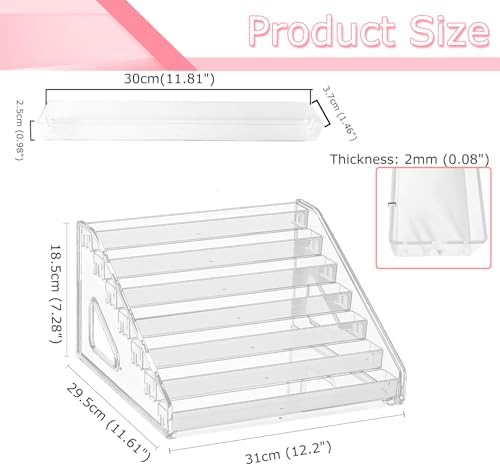 7-Tier Nail Polish Organizer Rack, 2 Pack Storage Holder Stand