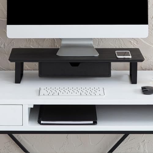 Anji Mountain Monitor Stand for Desk - Desktop Organizer & Laptop Riser, Ergonomic Monitor Riser, Space-Saving, Durable,