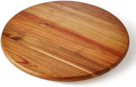 Acacia Wood Lazy Susan, Wood Turntable Tray Cabinet Organizer,14" (Two Pieces)
