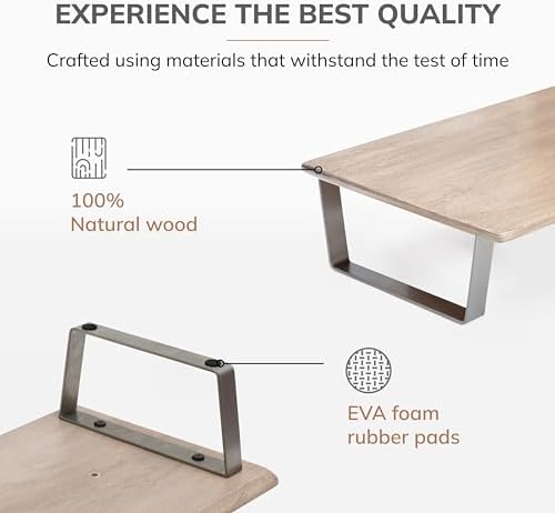 Anji Mountain Monitor Stand for Desk - Desktop Organizer & Laptop Riser, Ergonomic Monitor Riser, Space-Saving, Durable,