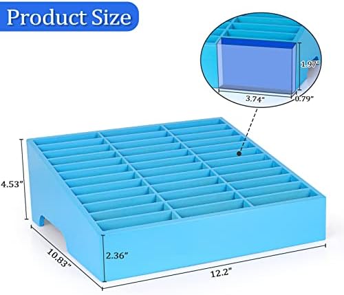 36-Grid Wooden Cell Phone Holder Desktop Organizer