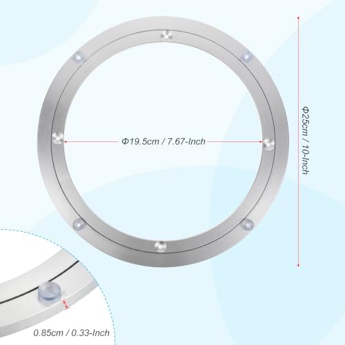 uxcell Aluminium Lazy Susan Turntable Bearing, 10 inch（Base Only）