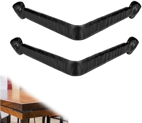 2 Pack - 3.5" Metal Corner Bracket for Furniture - Black - Handmade Decorative Corner Braces - Rustic Metal Corner Brack