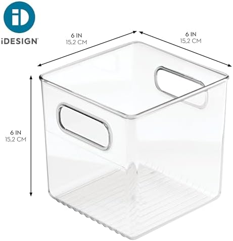 iDesign Plastic Pantry Storage Organizer Bin, 6" x 6" x 6"