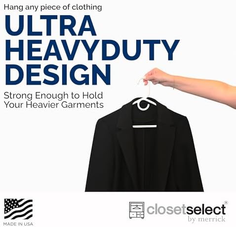 Closetselect Ultra Heavy Duty Hangers 28 Pack - Thick White Clothes Hangers