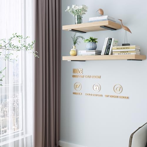 Durable 10-Inch Shelf Support Brackets - Set of 4, Heavy-Duty Steel, Modern Black Matte, Versatile & Easy Installation, 